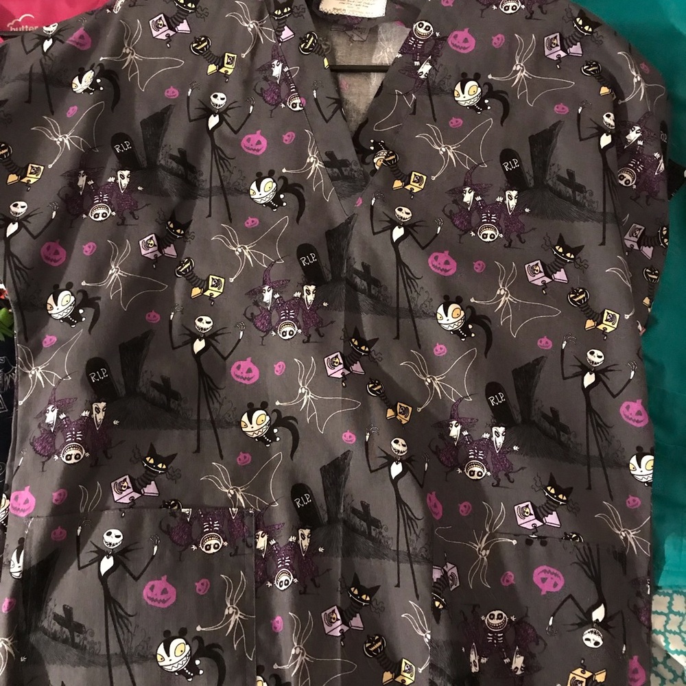 Nightmare before Christmas scrub top